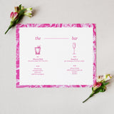 French Elegance Rectangular Bar Menu