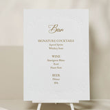 Romantic Florals Bar Menu