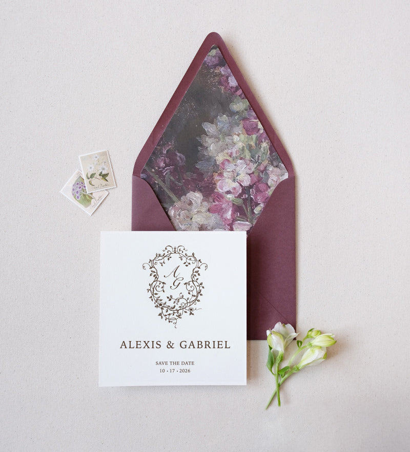 Romantic Florals Save the Date