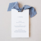 French Elegance Rectangular Dinner Menu
