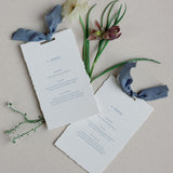 French Elegance Rectangular Dinner Menu