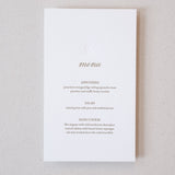 Romantic Florals Dinner Menu