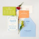 New Orleans Vintage Wedding Invitation Suite