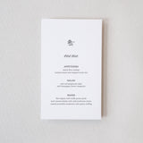 Romantic Florals Dinner Menu