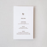 Romantic Florals Dinner Menu