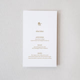 Romantic Florals Dinner Menu